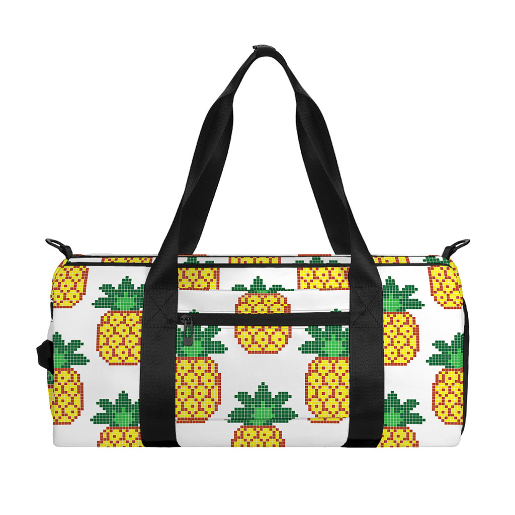 Pixel Pineapple Pattern Print Gym Bag