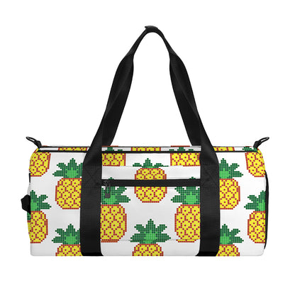 Pixel Pineapple Pattern Print Gym Bag