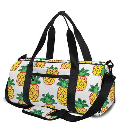 Pixel Pineapple Pattern Print Gym Bag