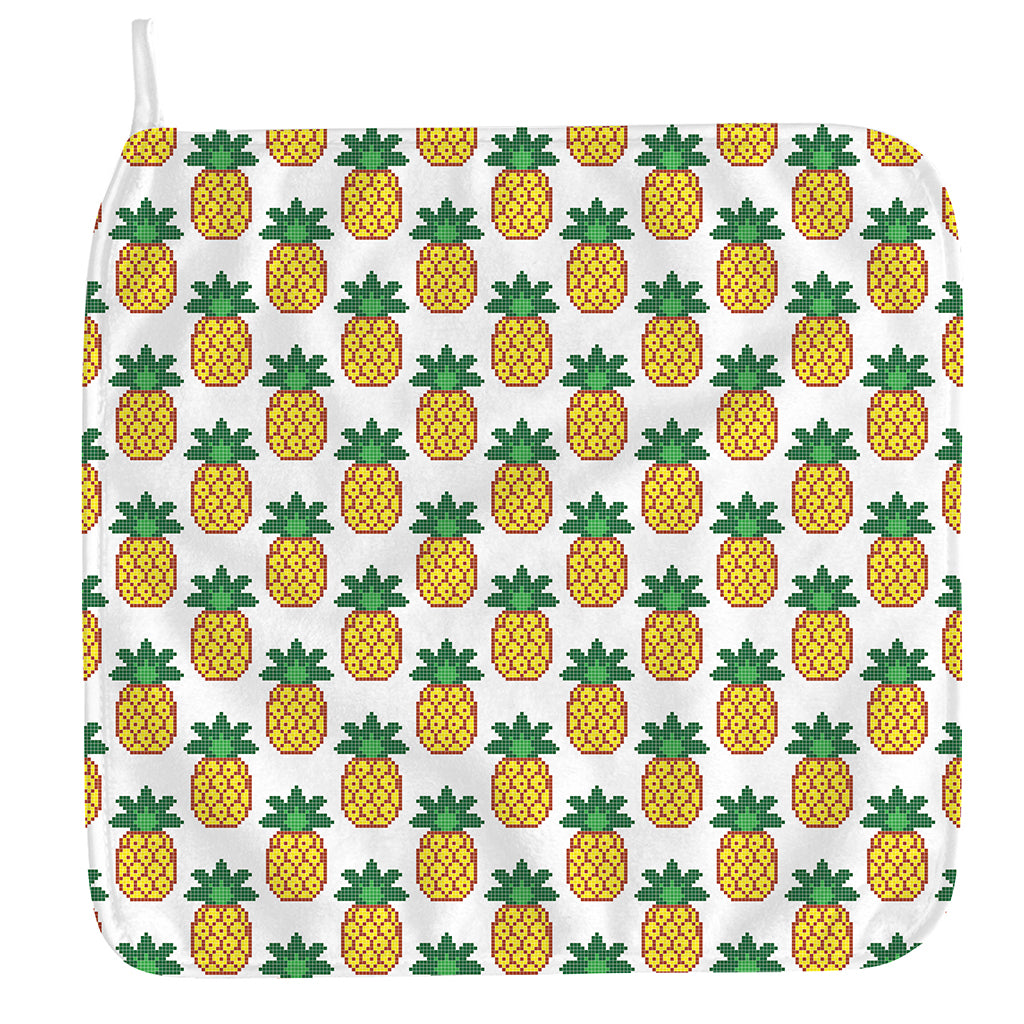 Pixel Pineapple Pattern Print Hand Towel