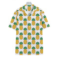 Pixel Pineapple Pattern Print Hawaiian Shirt