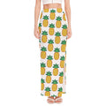 Pixel Pineapple Pattern Print High Slit Maxi Skirt