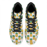Pixel Pineapple Pattern Print High Top Leather Sneakers