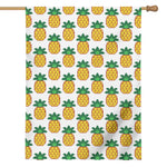 Pixel Pineapple Pattern Print House Flag