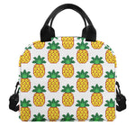 Pixel Pineapple Pattern Print Insulated Lunch Bag