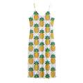 Pixel Pineapple Pattern Print Jersey Midi Cami Dress