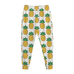 Pixel Pineapple Pattern Print Jogger Pants