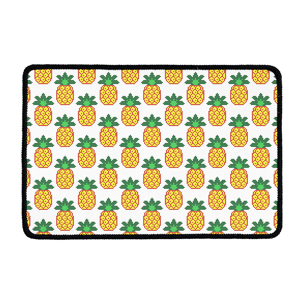 Pixel Pineapple Pattern Print Kitchen Mat