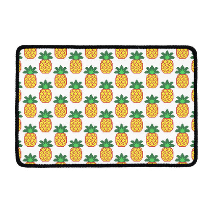 Pixel Pineapple Pattern Print Kitchen Mat