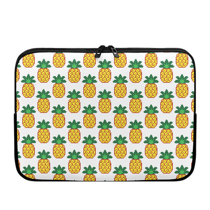 Pixel Pineapple Pattern Print Laptop Sleeve
