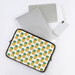 Pixel Pineapple Pattern Print Laptop Sleeve