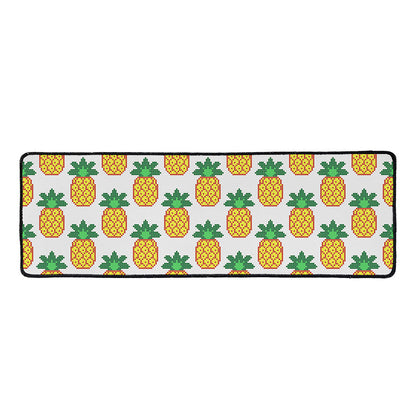 Pixel Pineapple Pattern Print Long Kitchen Mat