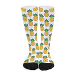 Pixel Pineapple Pattern Print Long Socks