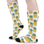 Pixel Pineapple Pattern Print Long Socks