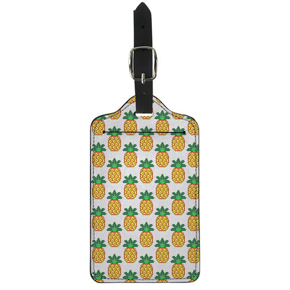 Pixel Pineapple Pattern Print Luggage Tag