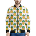 Pixel Pineapple Pattern Print Men's Bomber Jacket