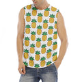 Pixel Pineapple Pattern Print Men's Fitness Tank Top