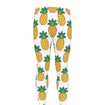 Pixel Pineapple Pattern Print Men's leggings