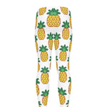 Pixel Pineapple Pattern Print Men's leggings