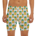 Pixel Pineapple Pattern Print Men's Long Boxer Briefs