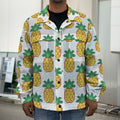 Pixel Pineapple Pattern Print Men's Shirt Jacket