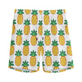 Pixel Pineapple Pattern Print Men's Athletic Shorts