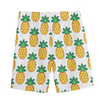 Pixel Pineapple Pattern Print Men's Sports Shorts