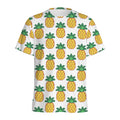 Pixel Pineapple Pattern Print Men's Athletic T-Shirt