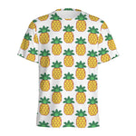 Pixel Pineapple Pattern Print Men's Sports T-Shirt