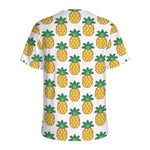 Pixel Pineapple Pattern Print Men's Sports T-Shirt