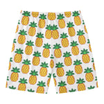 Pixel Pineapple Pattern Print Men's Swim Trunks