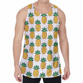 Pixel Pineapple Pattern Print Men's Velvet Tank Top
