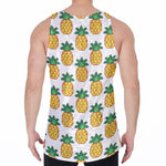 Pixel Pineapple Pattern Print Men's Velvet Tank Top