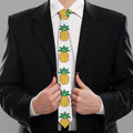 Pixel Pineapple Pattern Print Necktie