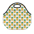 Pixel Pineapple Pattern Print Neoprene Lunch Bag