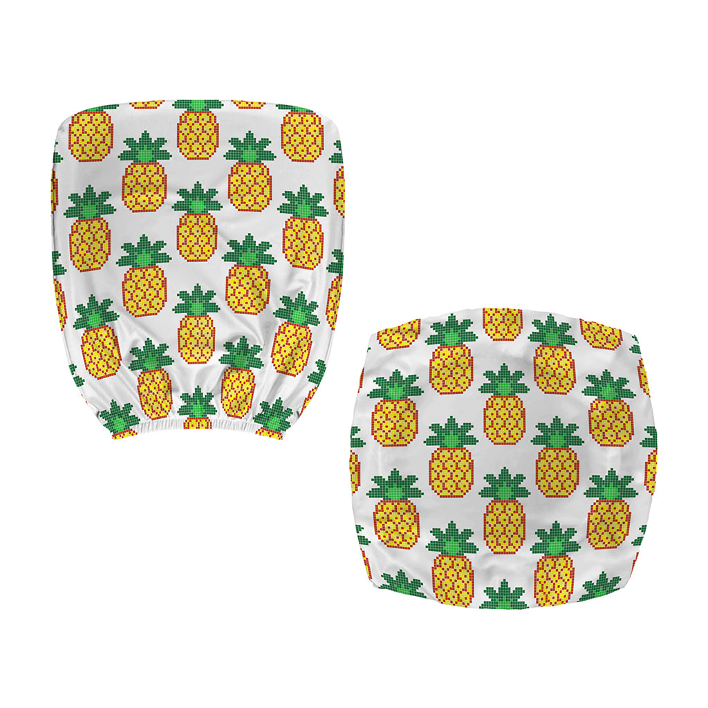 Pixel Pineapple Pattern Print Office Chair Cover