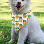 Pixel Pineapple Pattern Print Over The Collar Dog Bandana