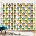 Pixel Pineapple Pattern Print Pencil Pleat Curtains