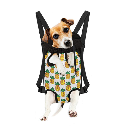 Pixel Pineapple Pattern Print Pet Carrier Backpack