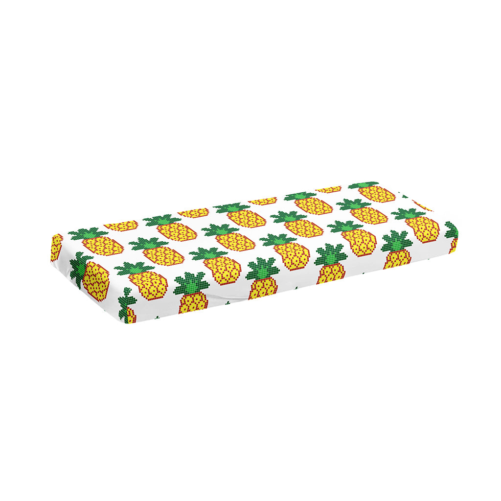 Pixel Pineapple Pattern Print Piano Keyboard Cover