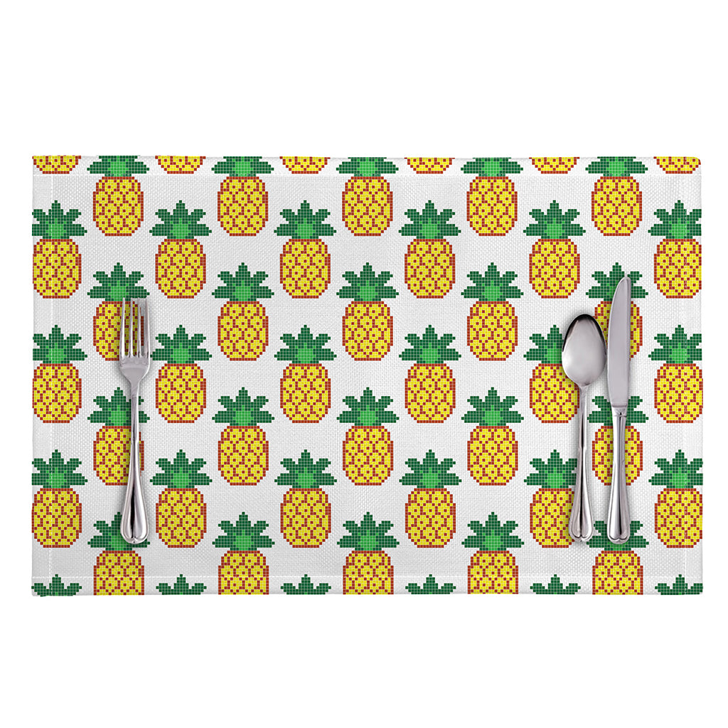Pixel Pineapple Pattern Print Placemat
