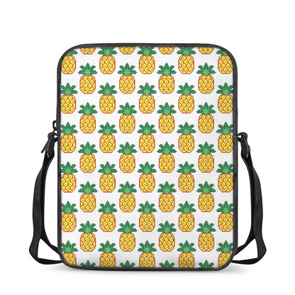Pixel Pineapple Pattern Print Rectangular Crossbody Bag