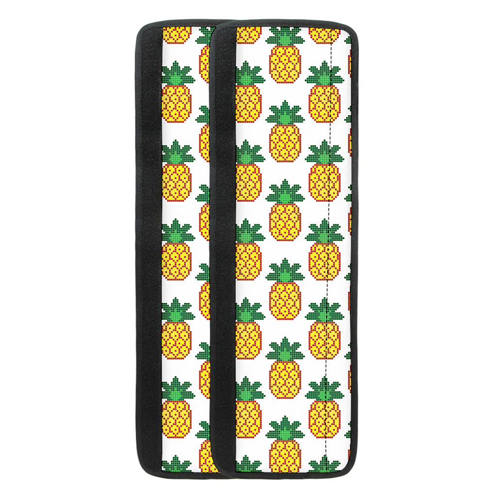 Pixel Pineapple Pattern Print Refrigerator Handle Covers