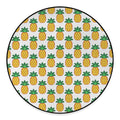 Pixel Pineapple Pattern Print Round Floor Mat