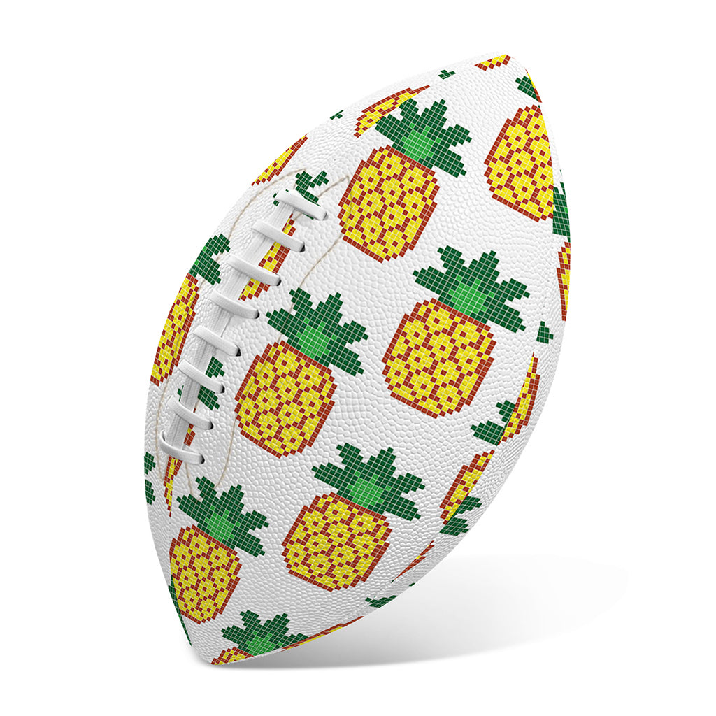 Pixel Pineapple Pattern Print Rugby Ball
