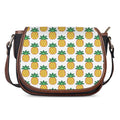 Pixel Pineapple Pattern Print Saddle Bag