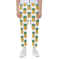 Pixel Pineapple Pattern Print Joggers