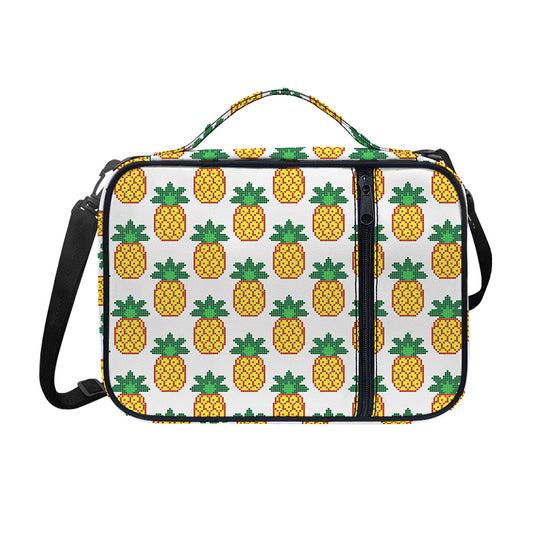 Pixel Pineapple Pattern Print Shoulder Strap Bible Bag