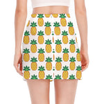 Pixel Pineapple Pattern Print Side Slit Mini Skirt