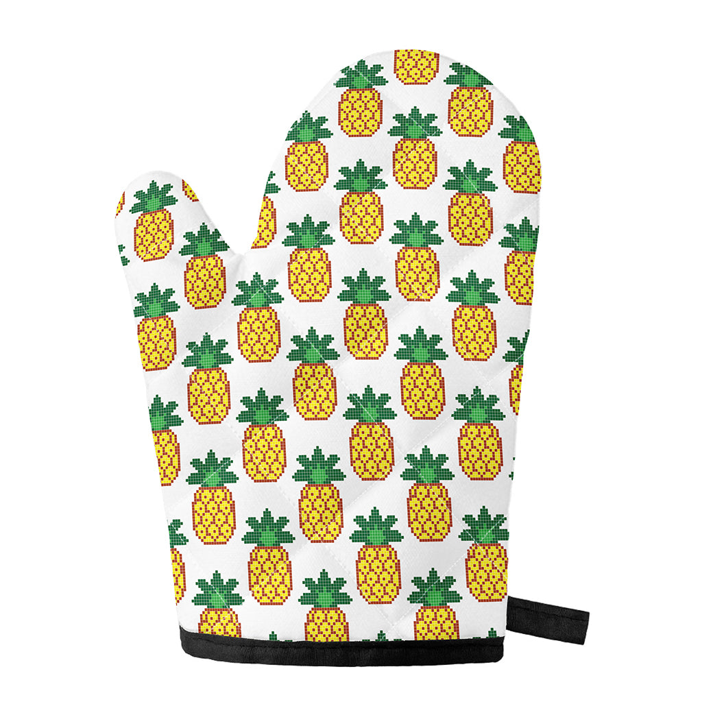 Pixel Pineapple Pattern Print Single Oven Mitt